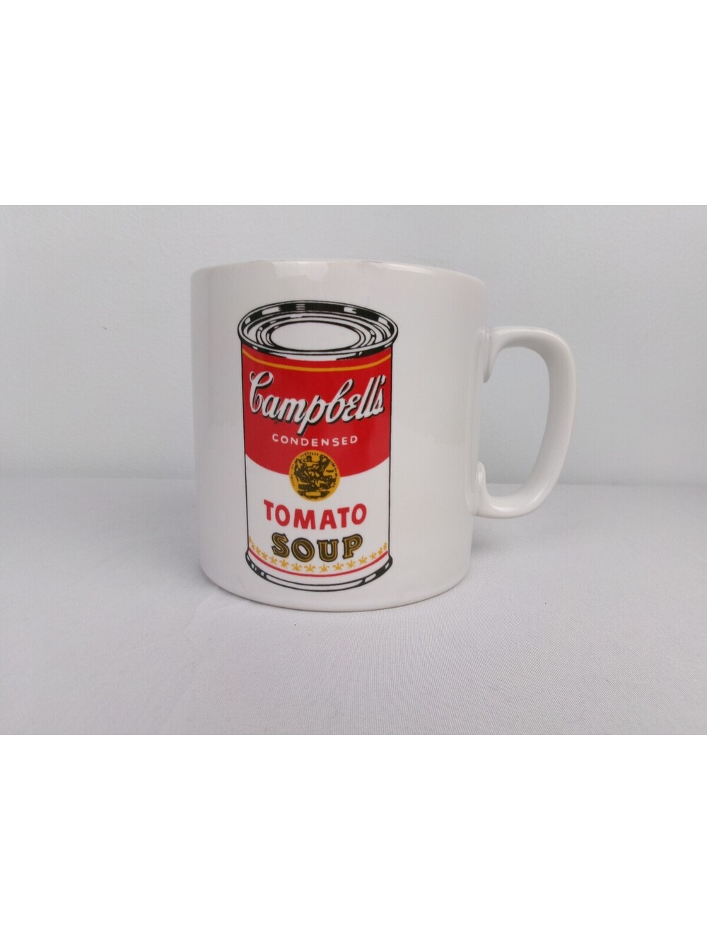 Vintage Andy Warhol Campbell's Tomato Soup Mug Block Pop Art 1998-2000